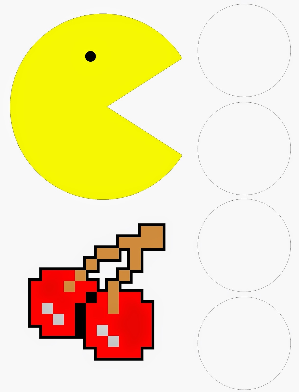 DIY Party Mom Pac Man Pennant Banner