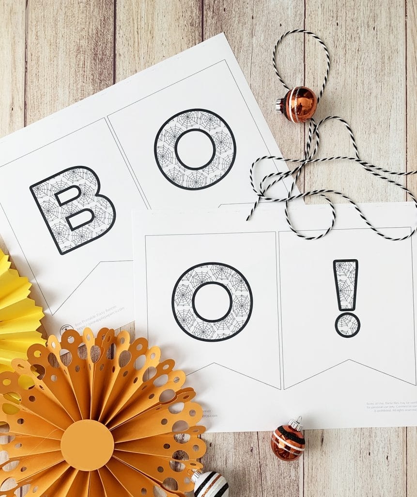 DIY Printable Halloween Banner Pineapple Paper Co 