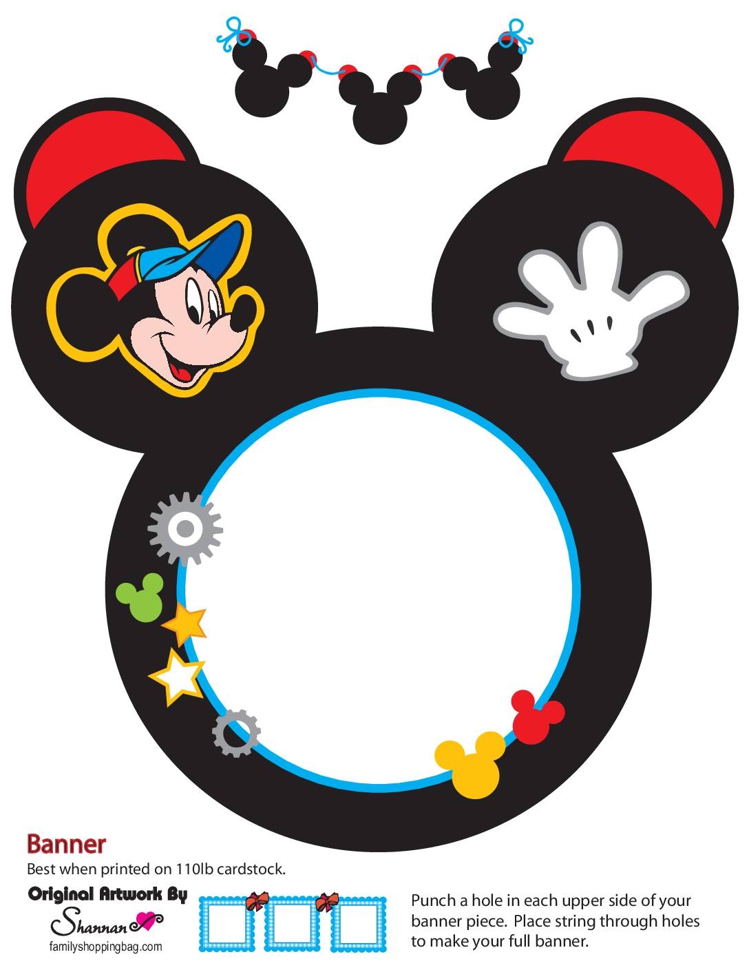 Mickey Mouse Banner Free Printable