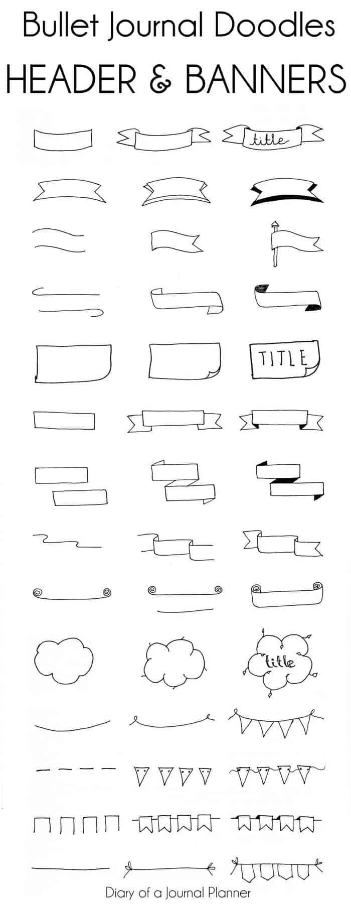 Easy Bullet Journal Headers Banners 15 Tutorials Anyone Can Follow 