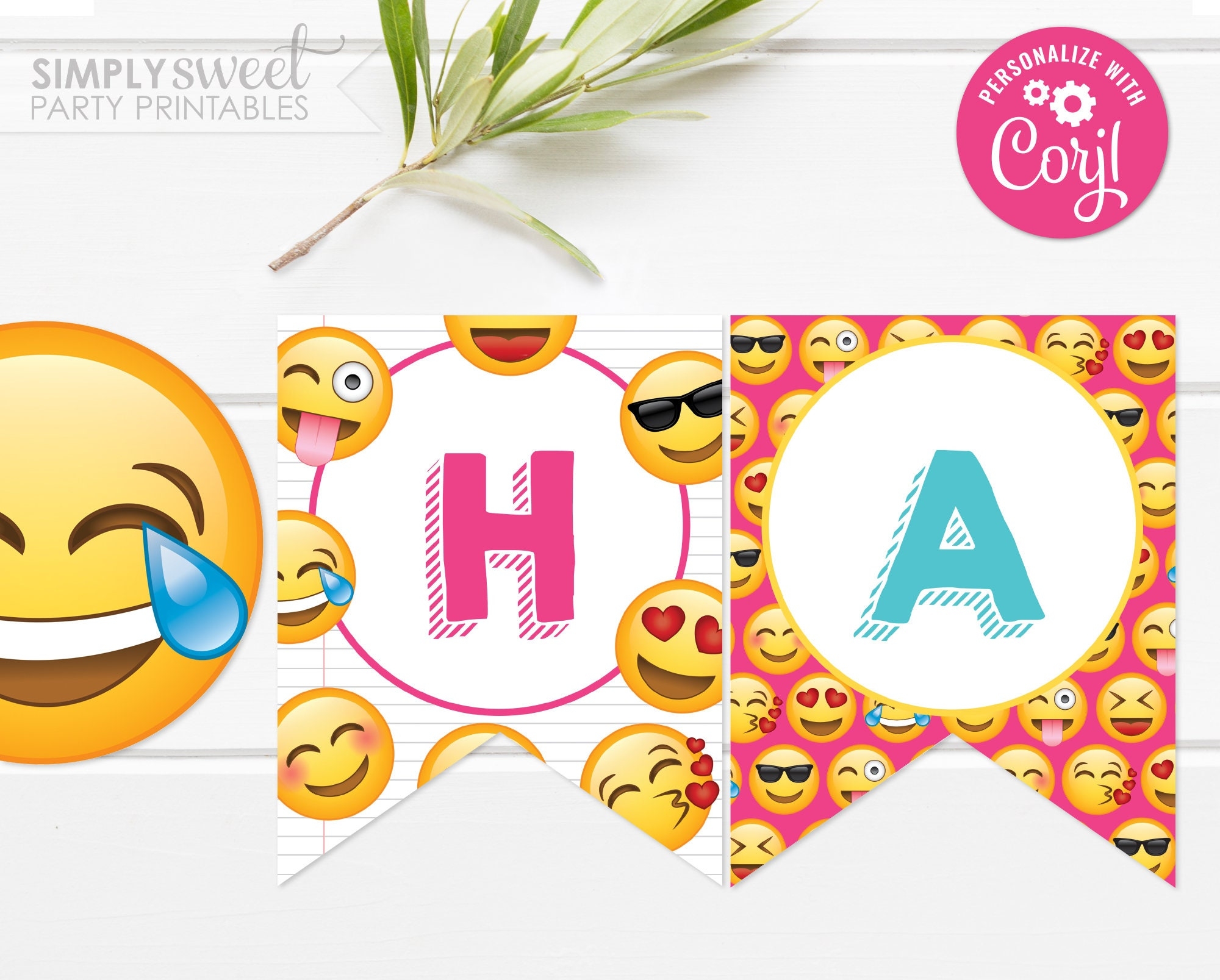 Emoji Birthday Banner Free Printable
