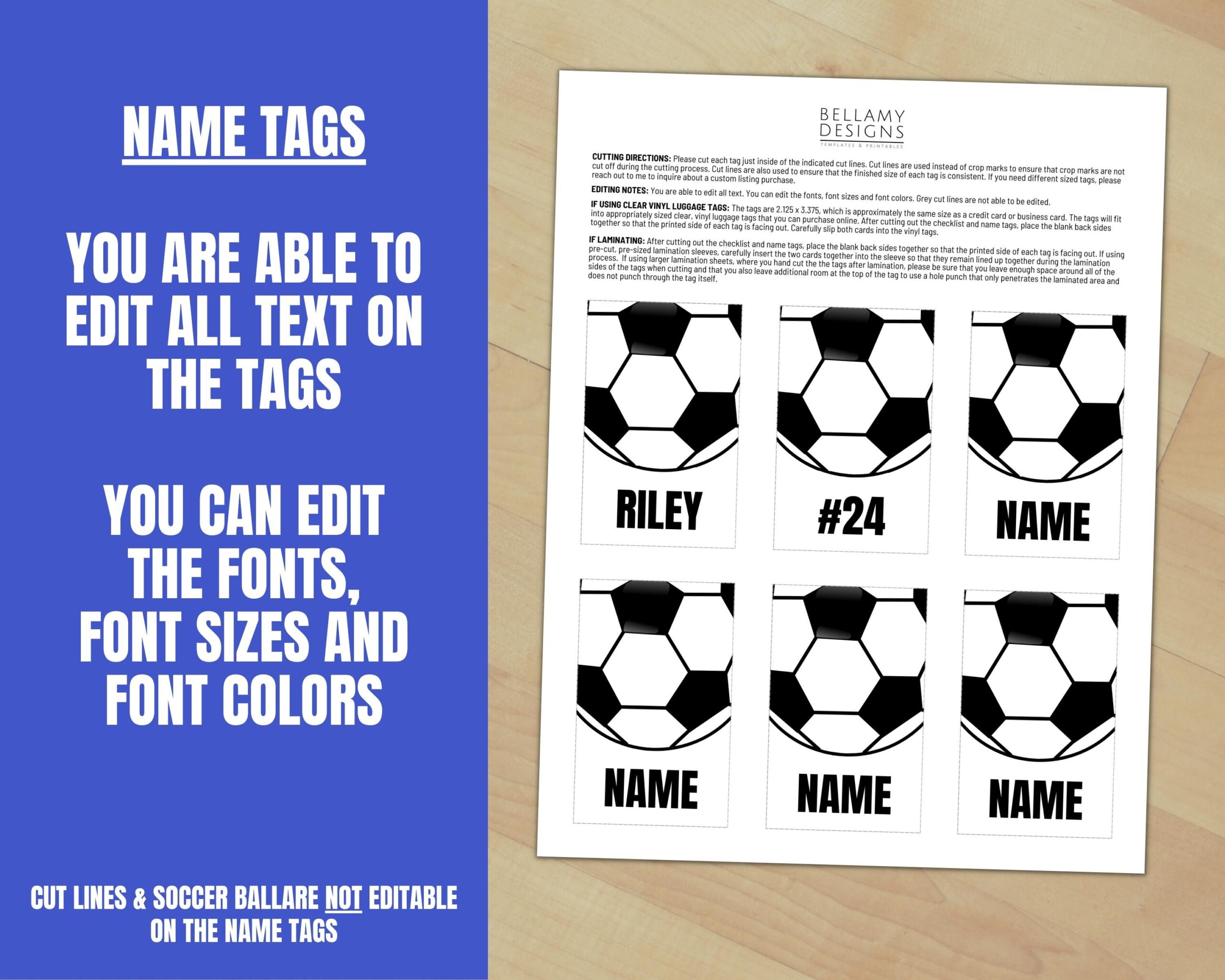 Editable Soccer Bag Tag Insert Custom Soccer Equipment Gear Checklist Name Tag School Club Sports Backpack Tag Soccer Ball Packing List Etsy