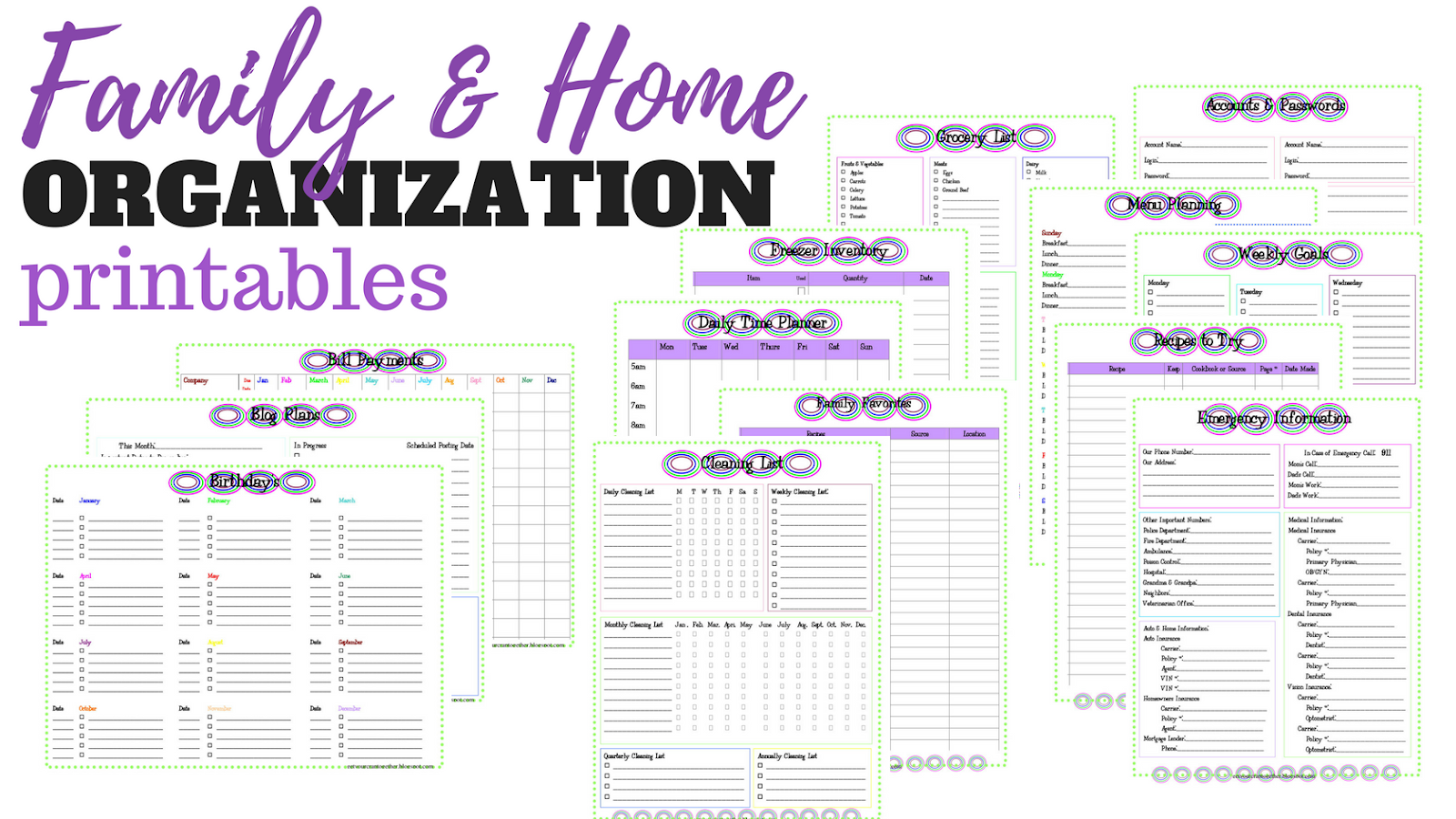 Free Printable Cute Home Management Binder Printables