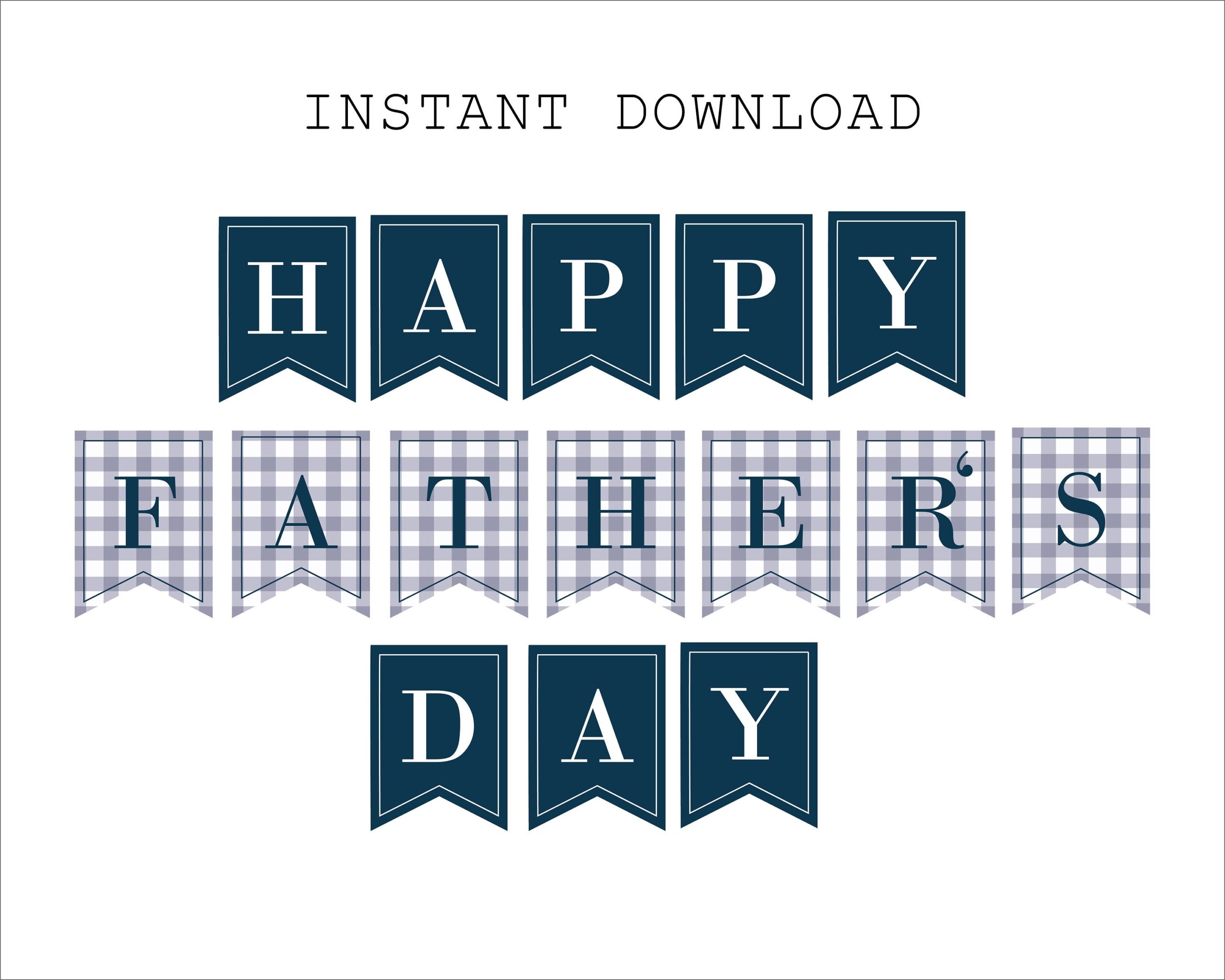 Father s Day Banner Printable INSTANT DOWNLOAD Non editable Text Dad Father Day Decorations Happy Father s Day Fathers Blue Etsy