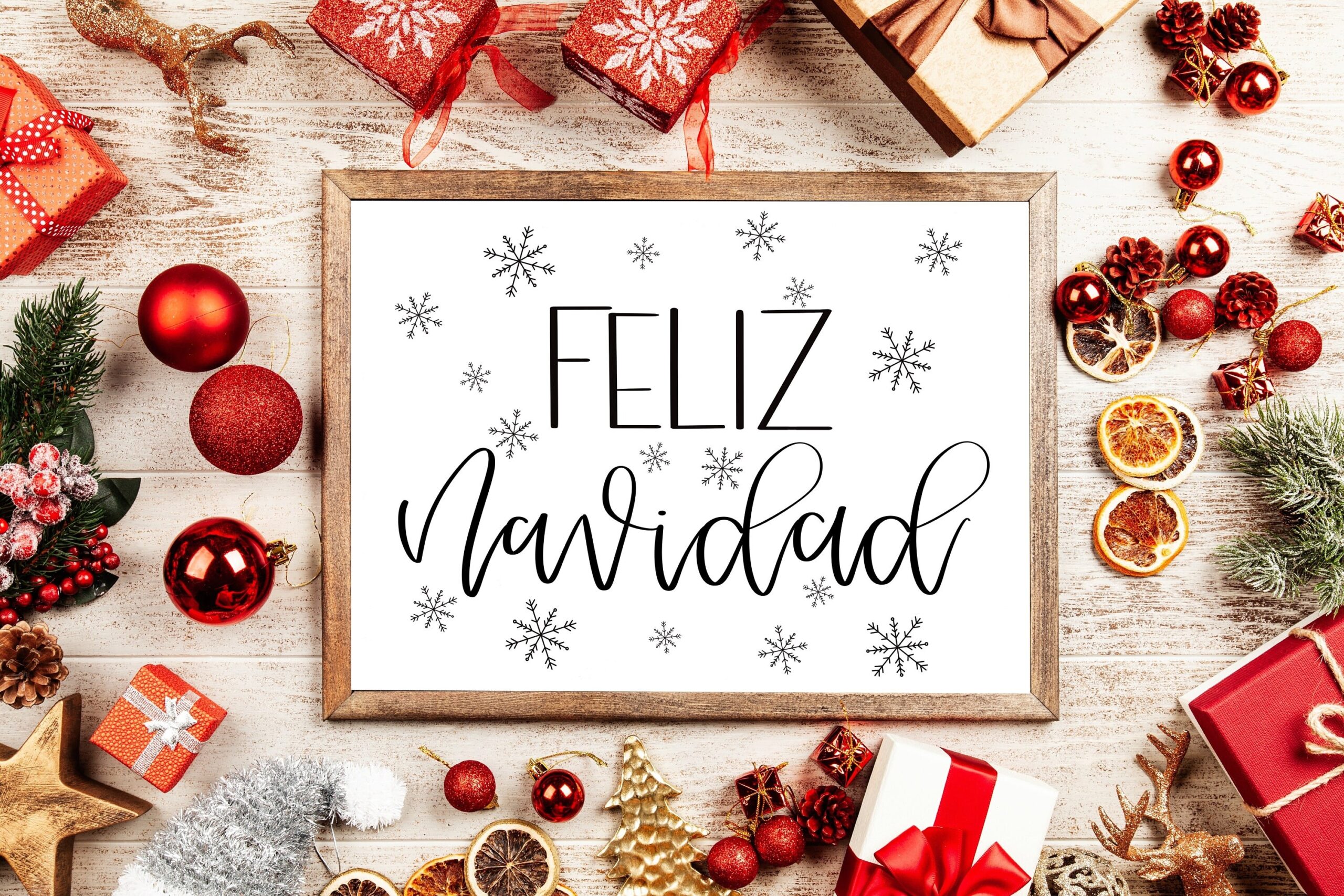 feliz navidad printable banner color