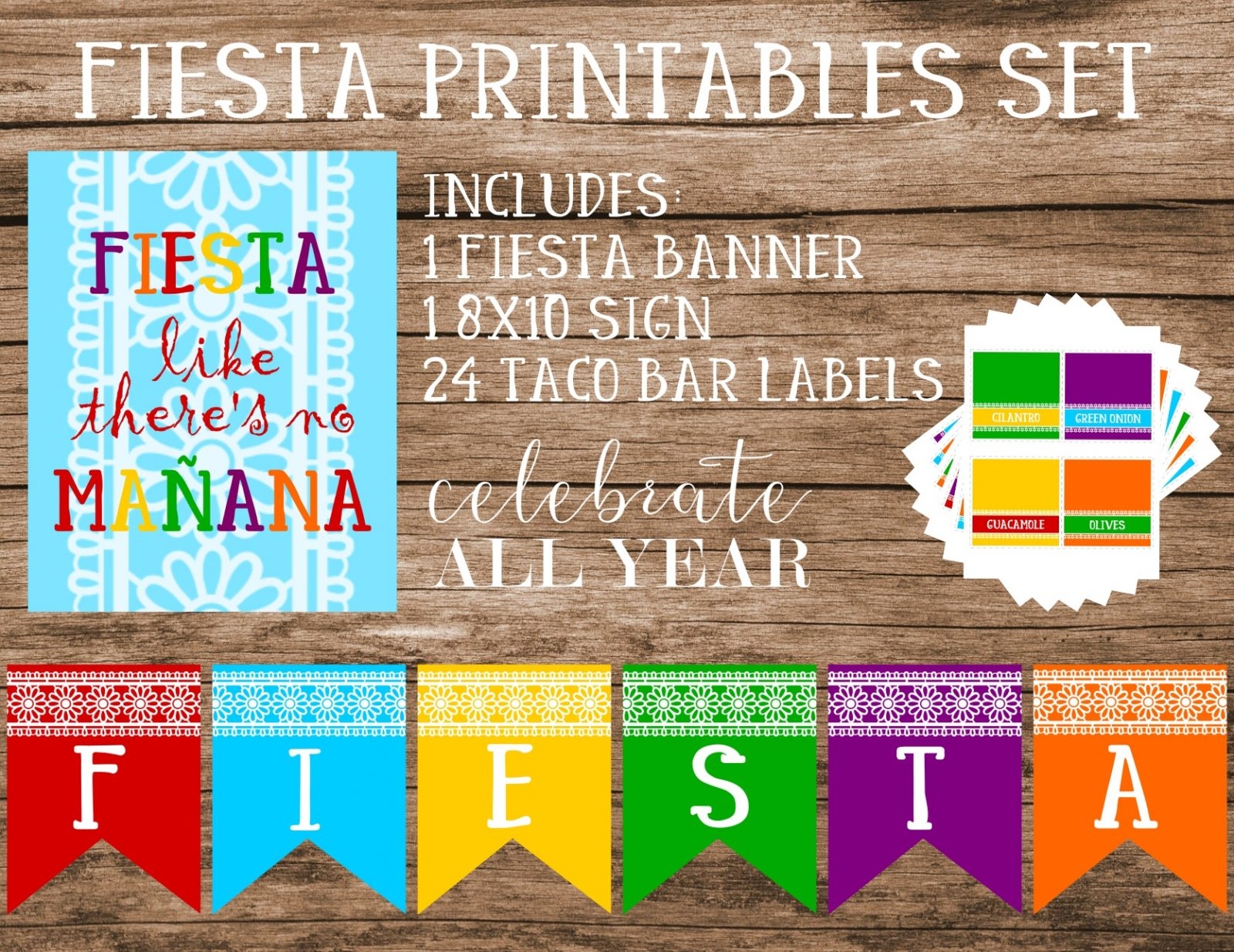 Fiesta Printables Set Celebrate All Year