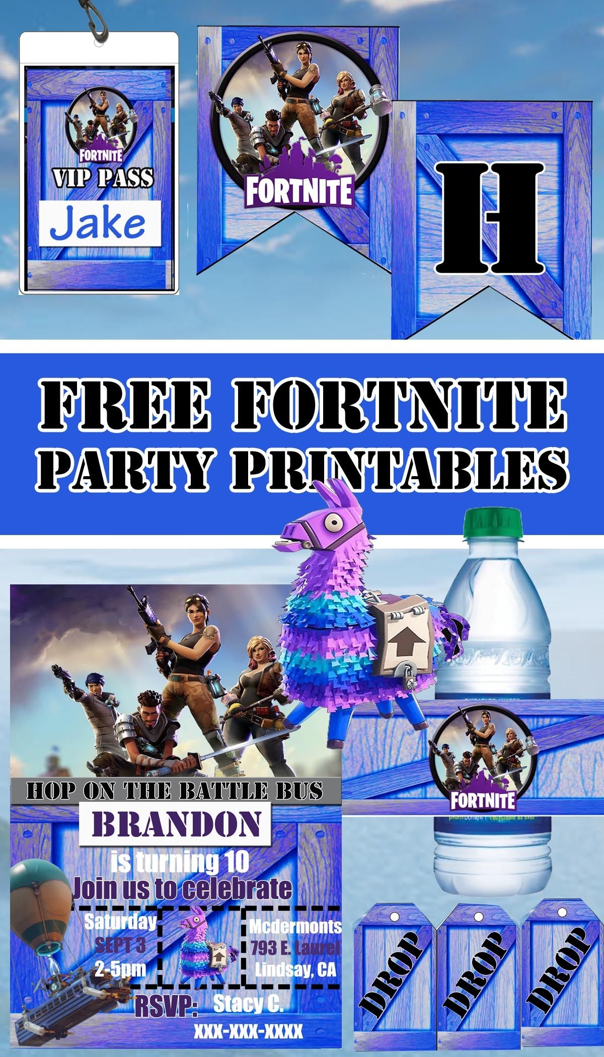 free printable fortnite banner
