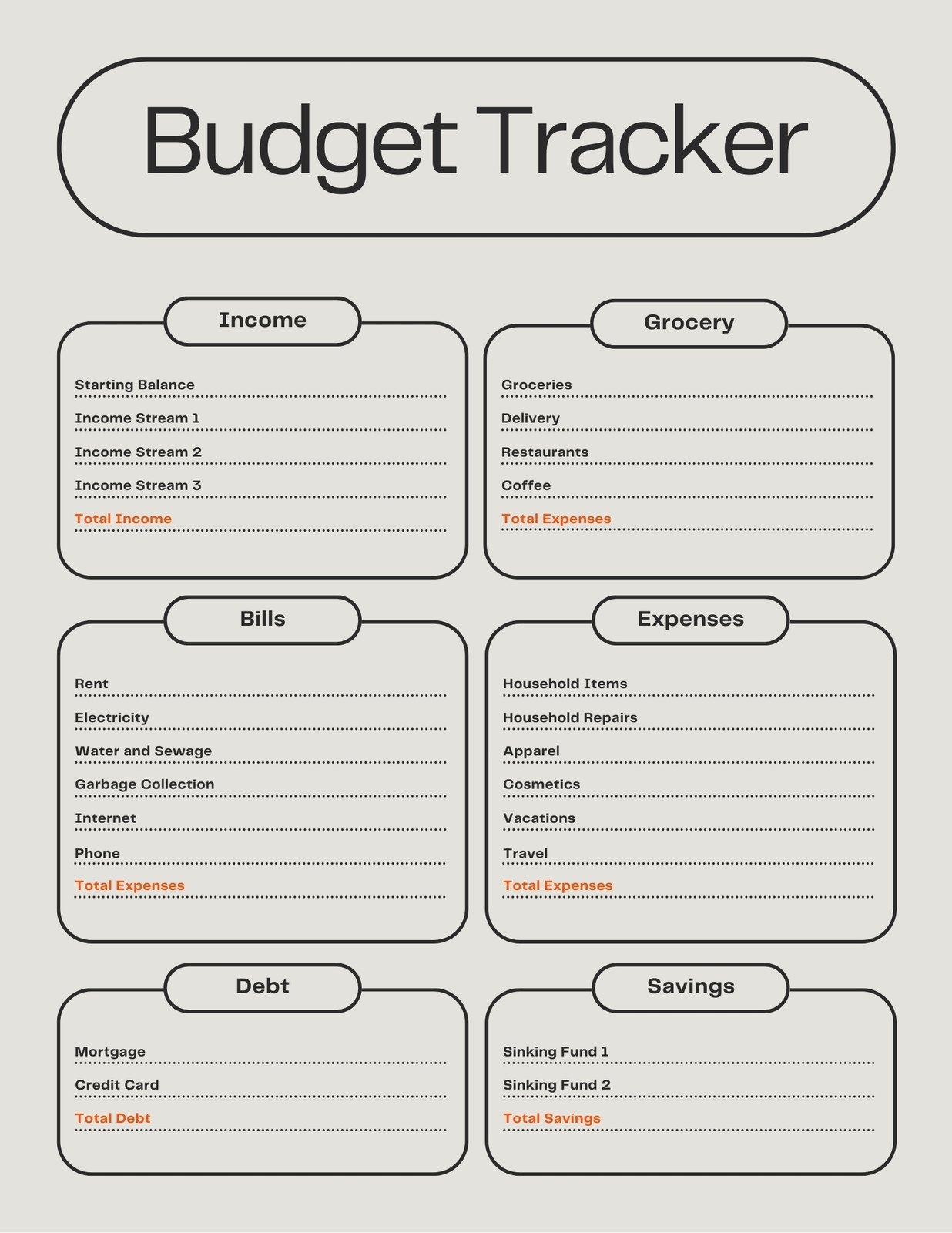 Pdf Beginner Printable Budget Worksheet