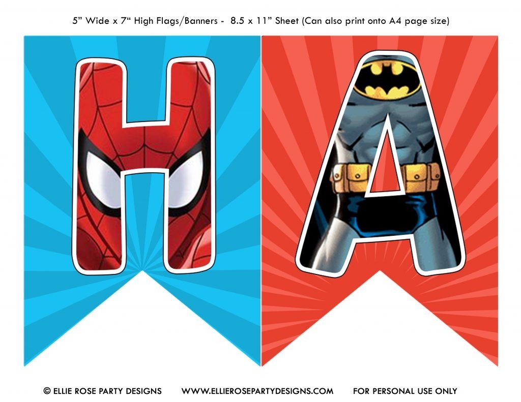 Free Avengers Party Decorations Printables Ellierosepartydesigns Worksheets Library