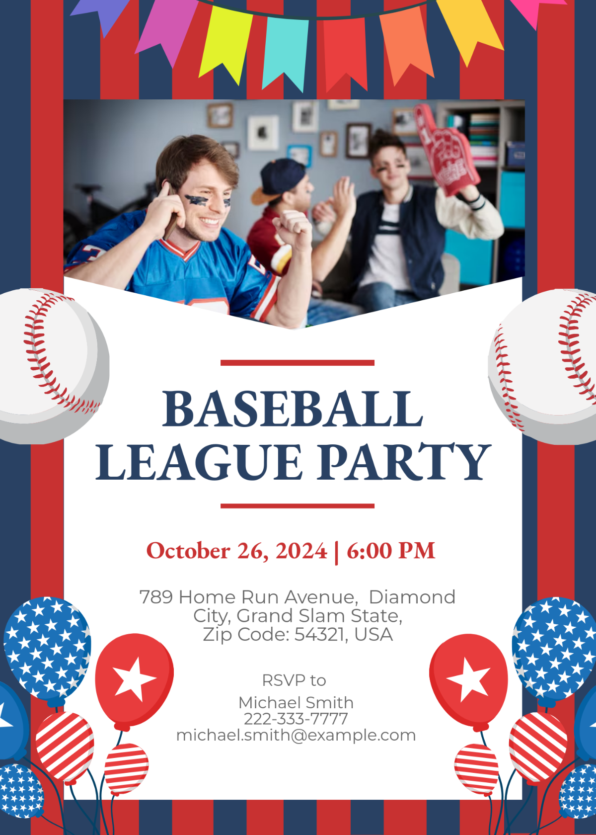 Baseball Party Invitations Free Printable