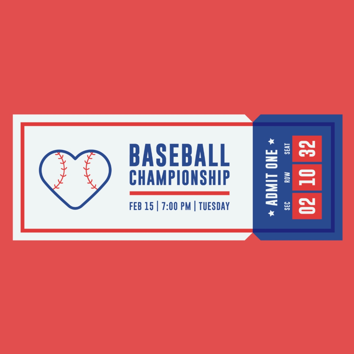 Baseball Ticket Printable