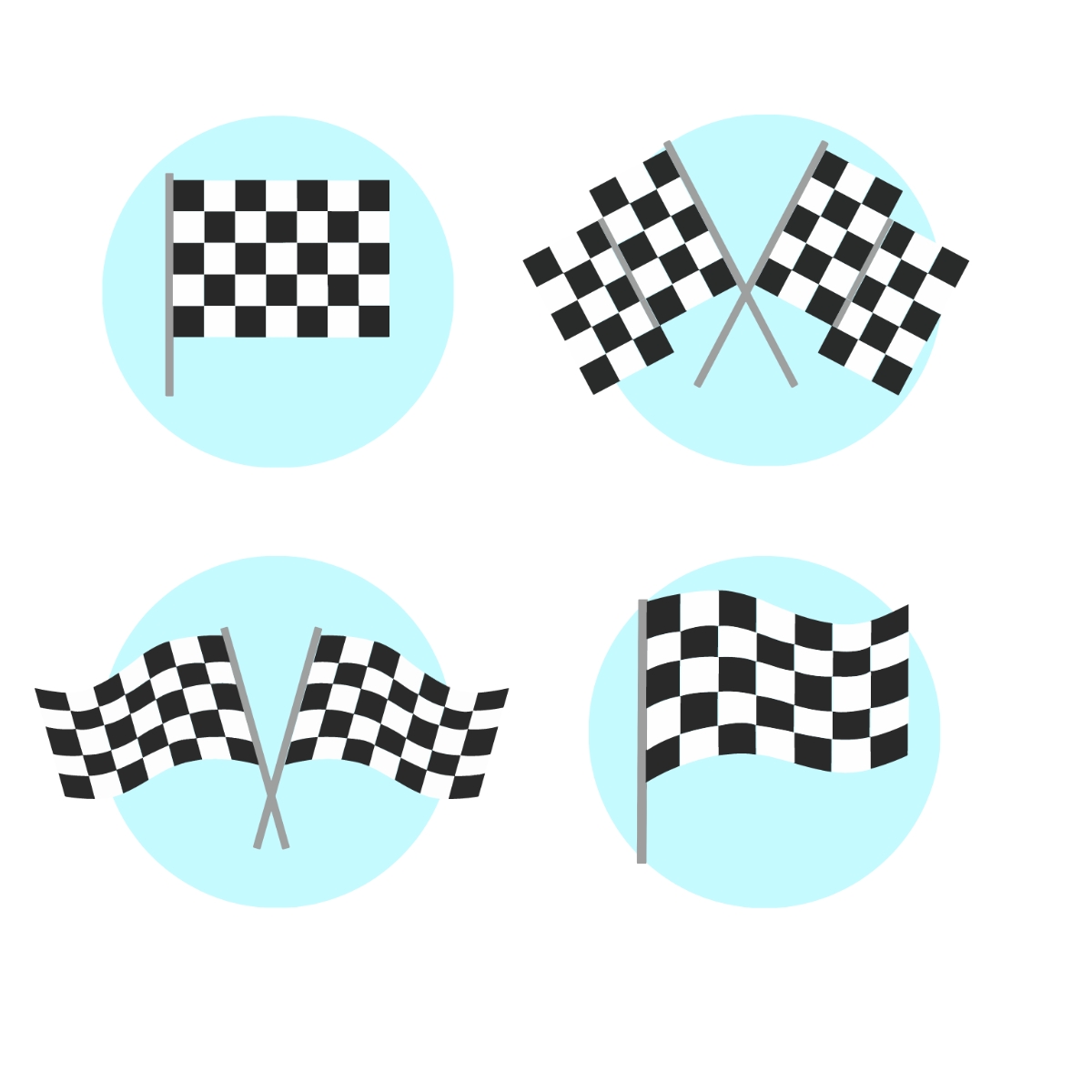 Free Black And White Checkered Flag Vector Template To Edit Online