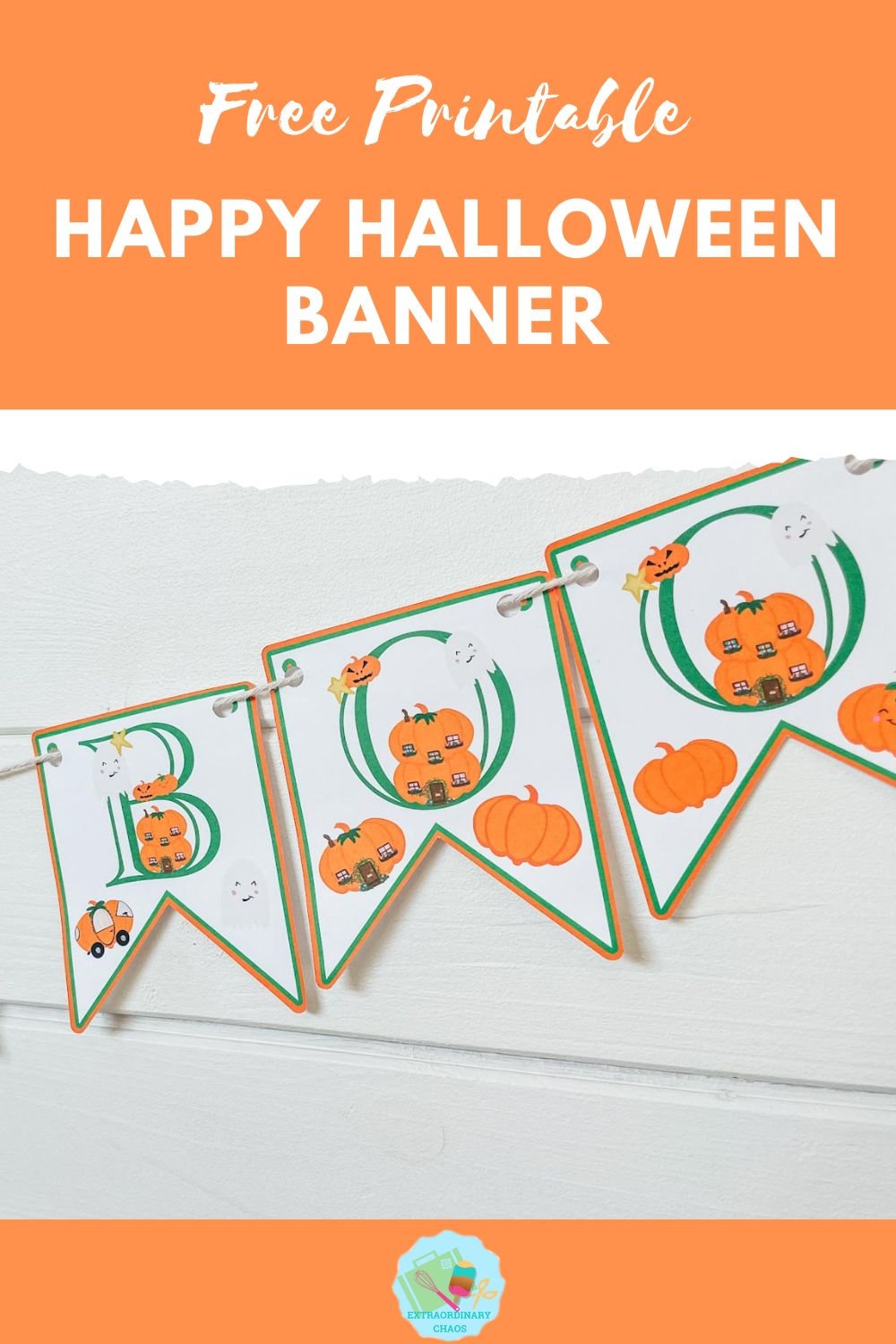Free Boo Happy Halloween Banner Printable Extraordinary Chaos