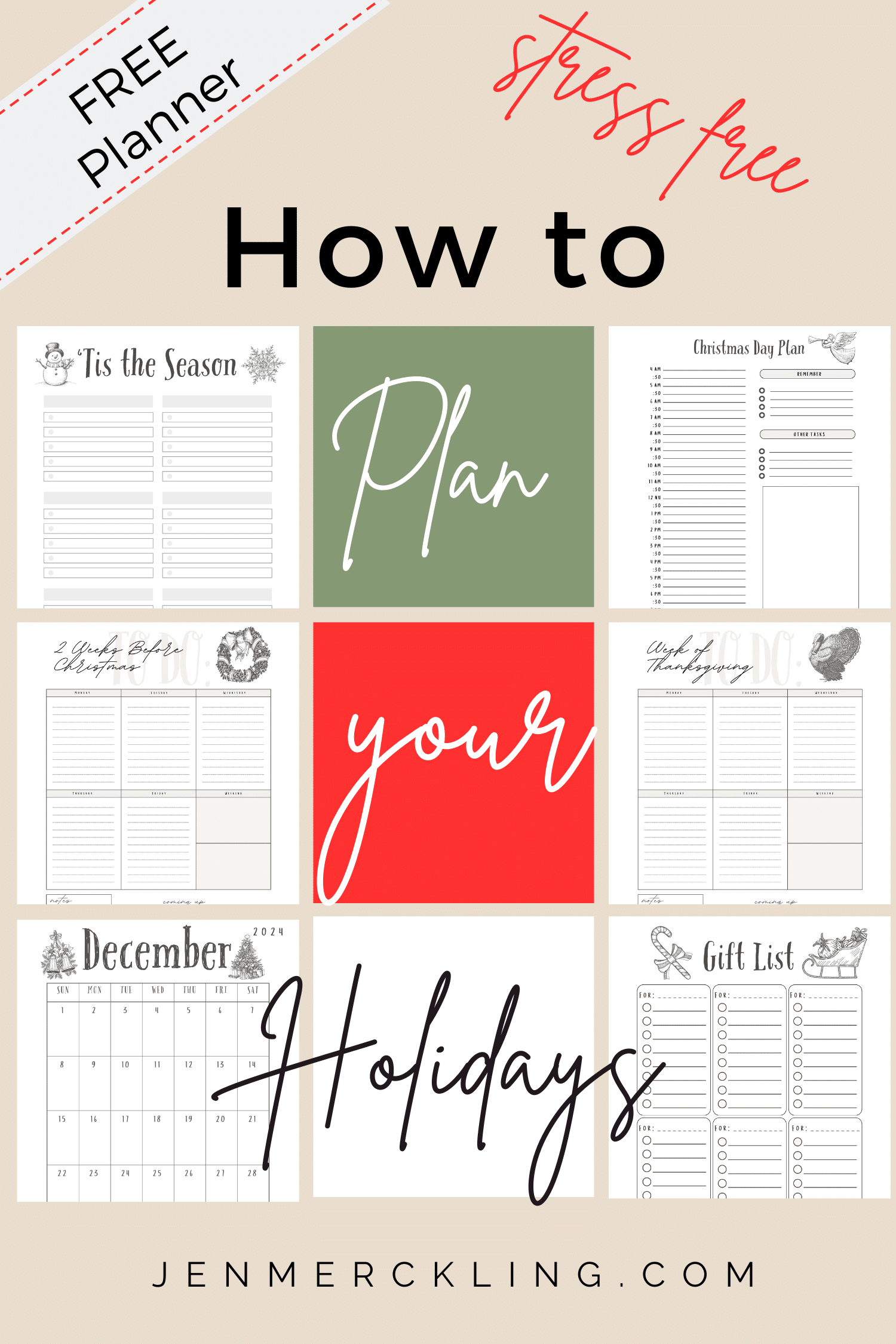 Free Christmas Planner Printables