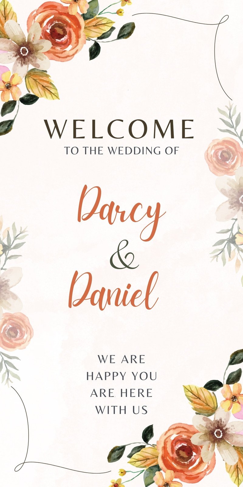 Free Customizable Wedding Banner Templates Canva