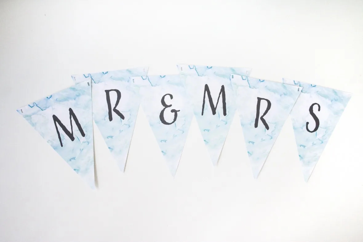 FREE DIY Printable Wedding Banner