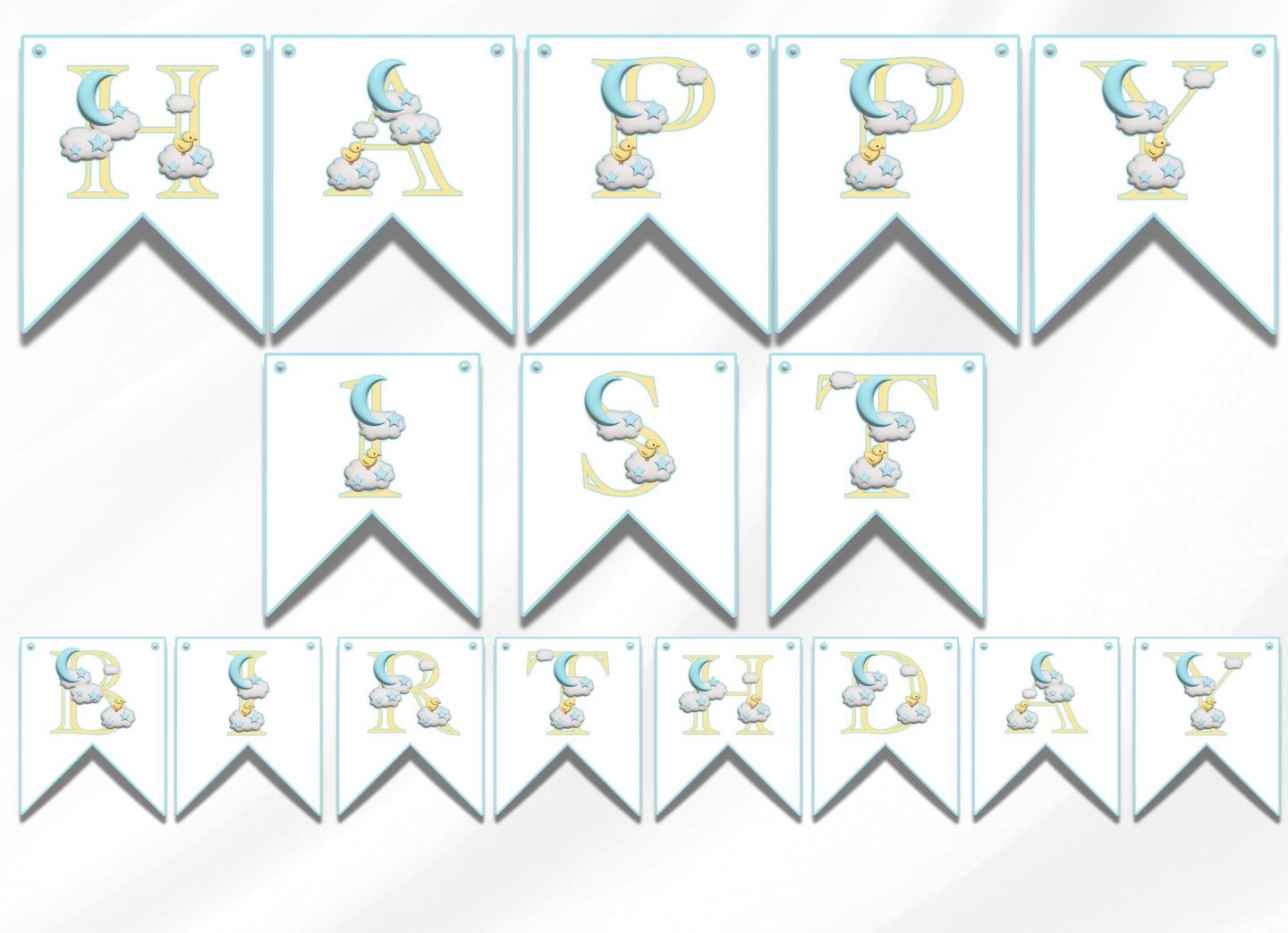 Happy 1st Birthday Banner Printable