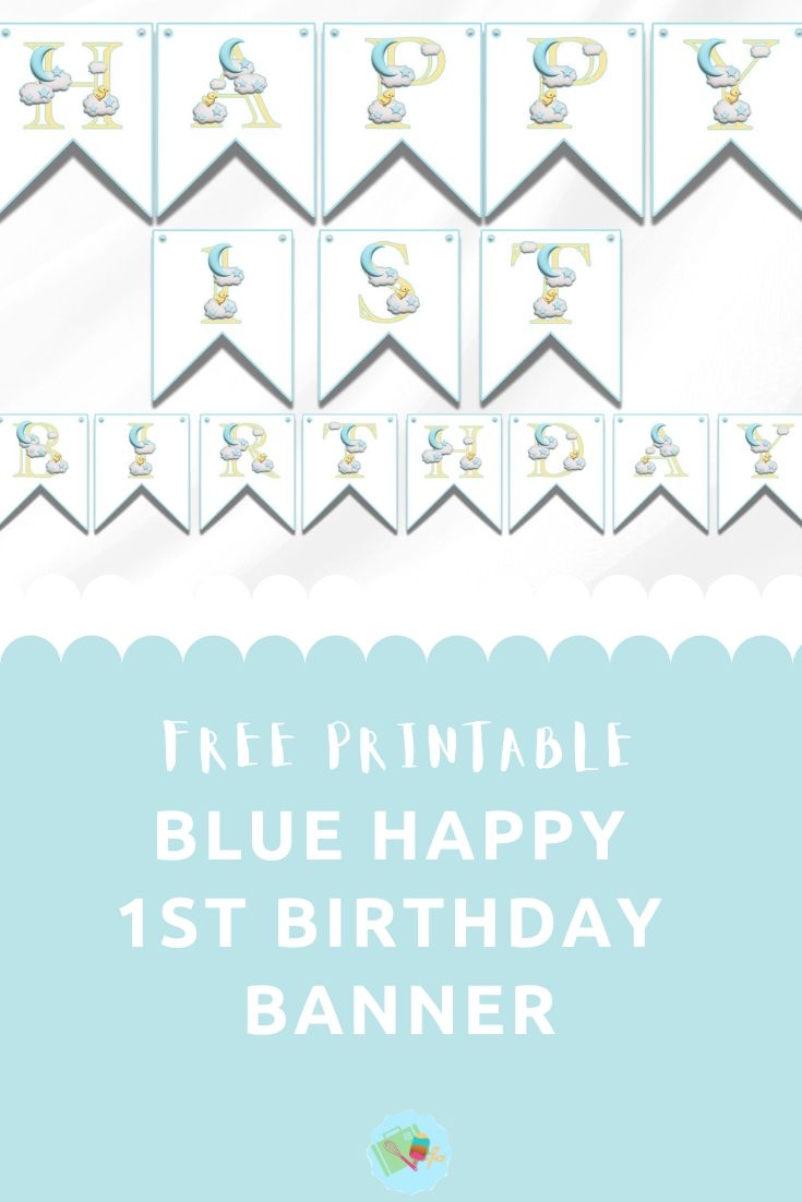 Free Happy 1st Birthday Banner Printable Extraordinary Chaos
