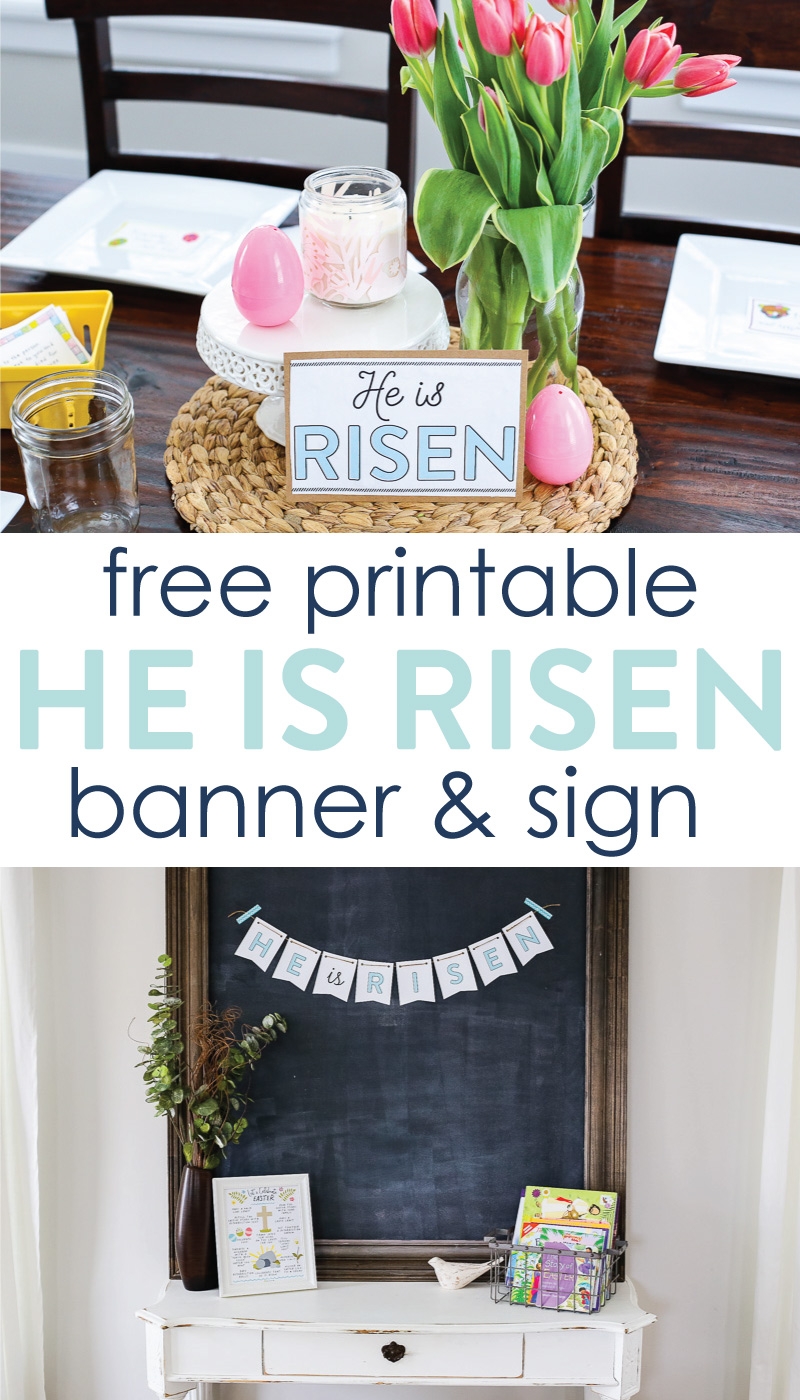Free Printable He Is Risen Banner