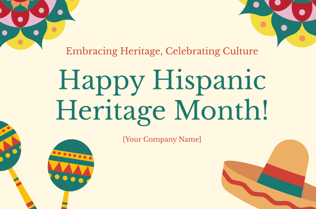 Free Hispanic Heritage Month Printable Banner Template To Edit Online