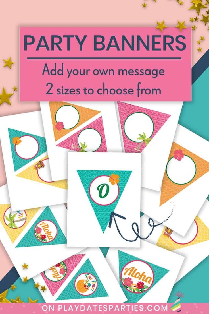 free printable hawaiian birthday banner