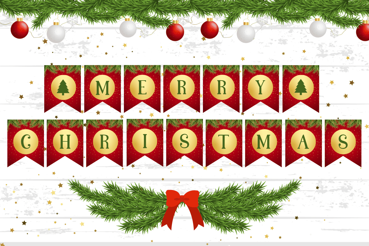 free printable christmas banner letters