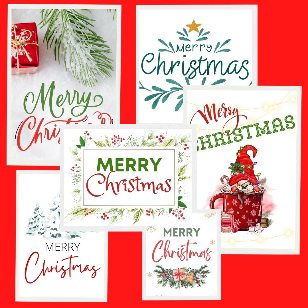 merry christmas banner free printable