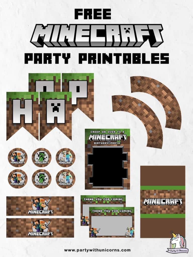 Minecraft Birthday Banner Printables Free