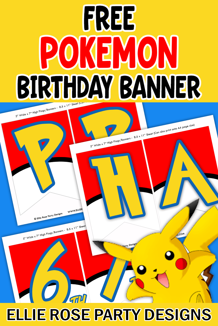Pokemon Banner Diy Printable Free