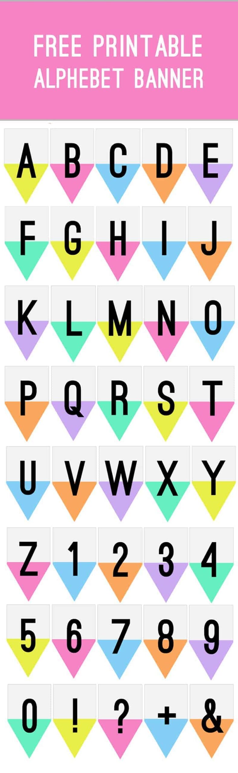 Free Printable Alphabet Letters Banner
