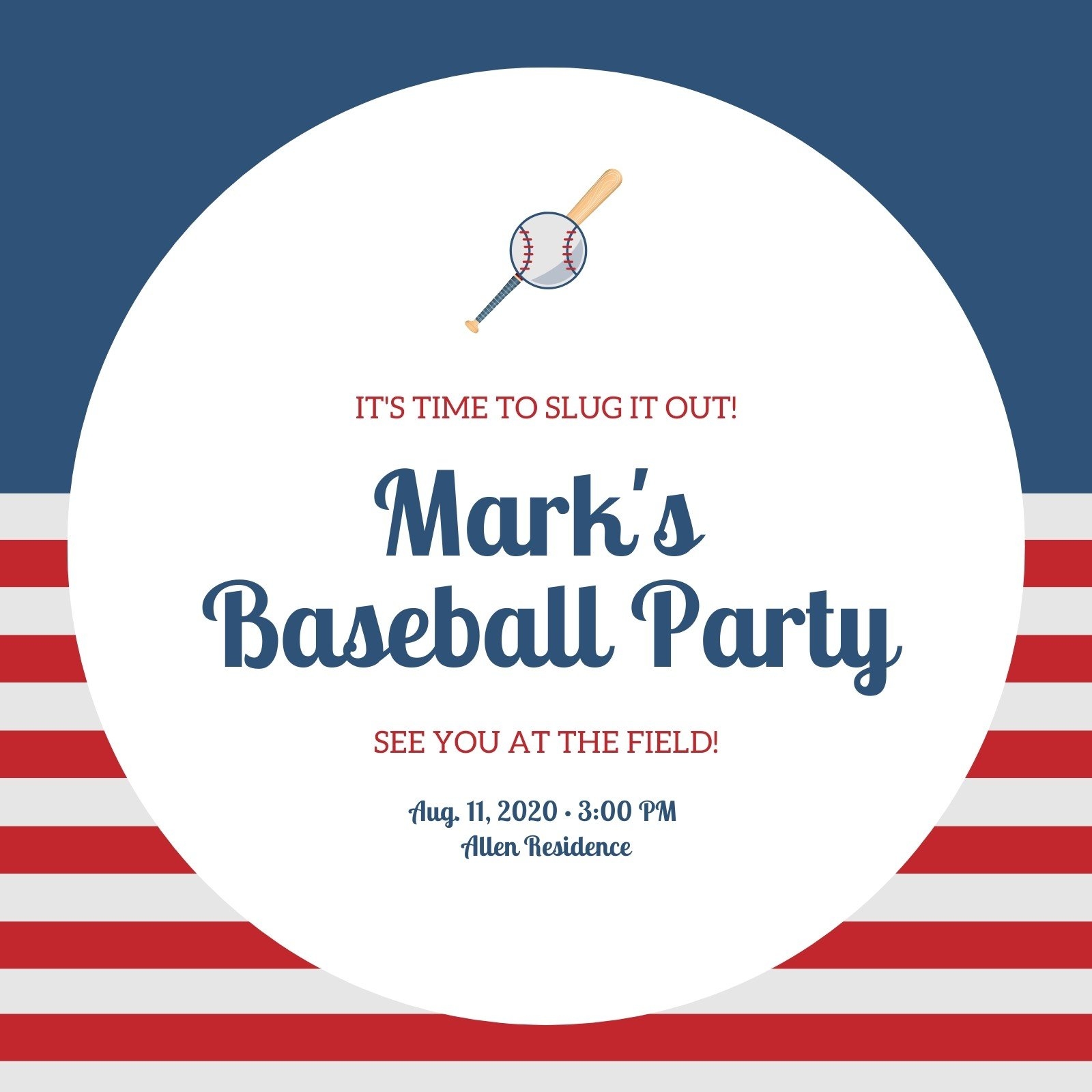 Free Printable Baseball Party Invitation Templates Canva