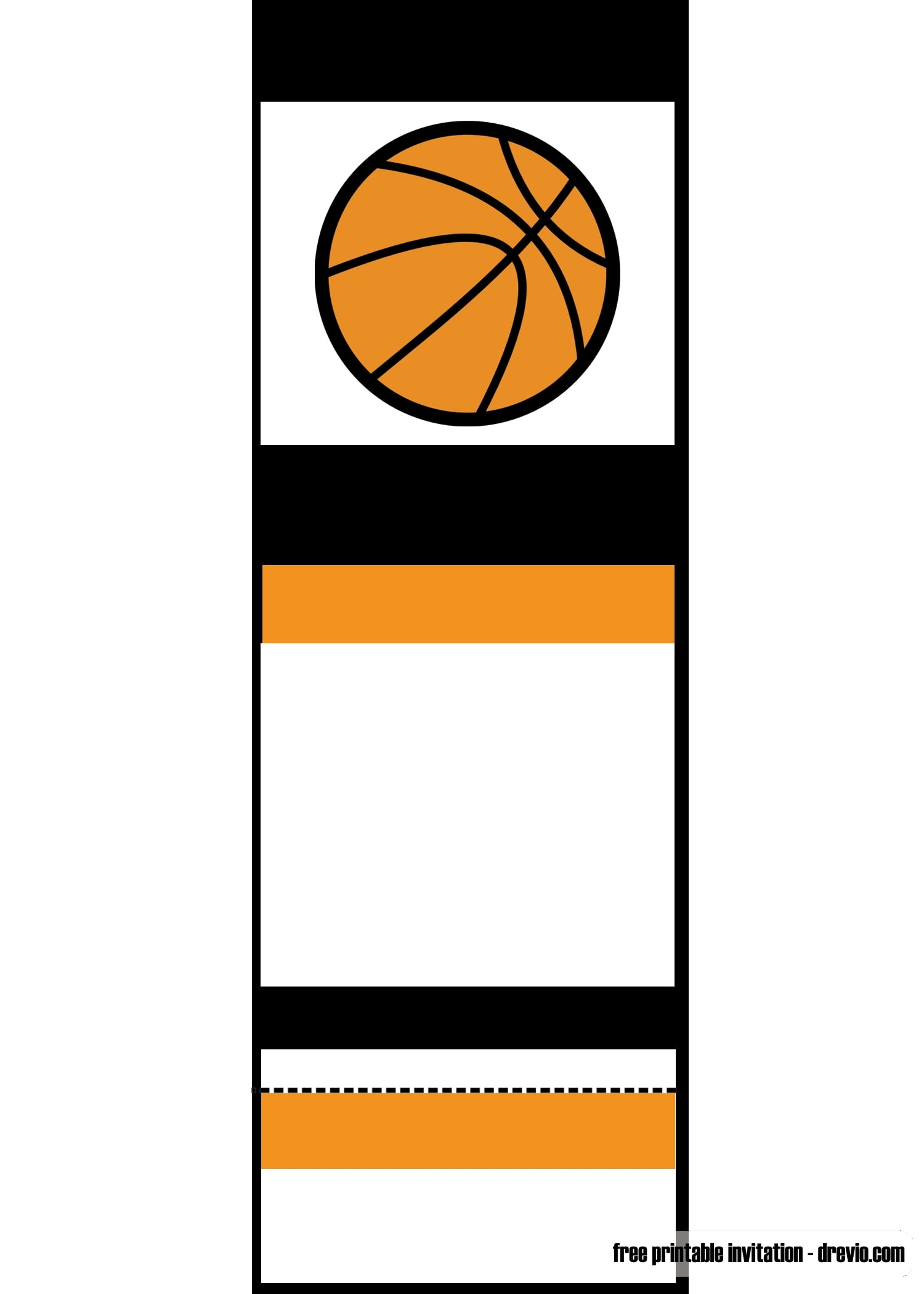 FREE Printable Basketball Ticket Invitation Template Download Worksheets Library
