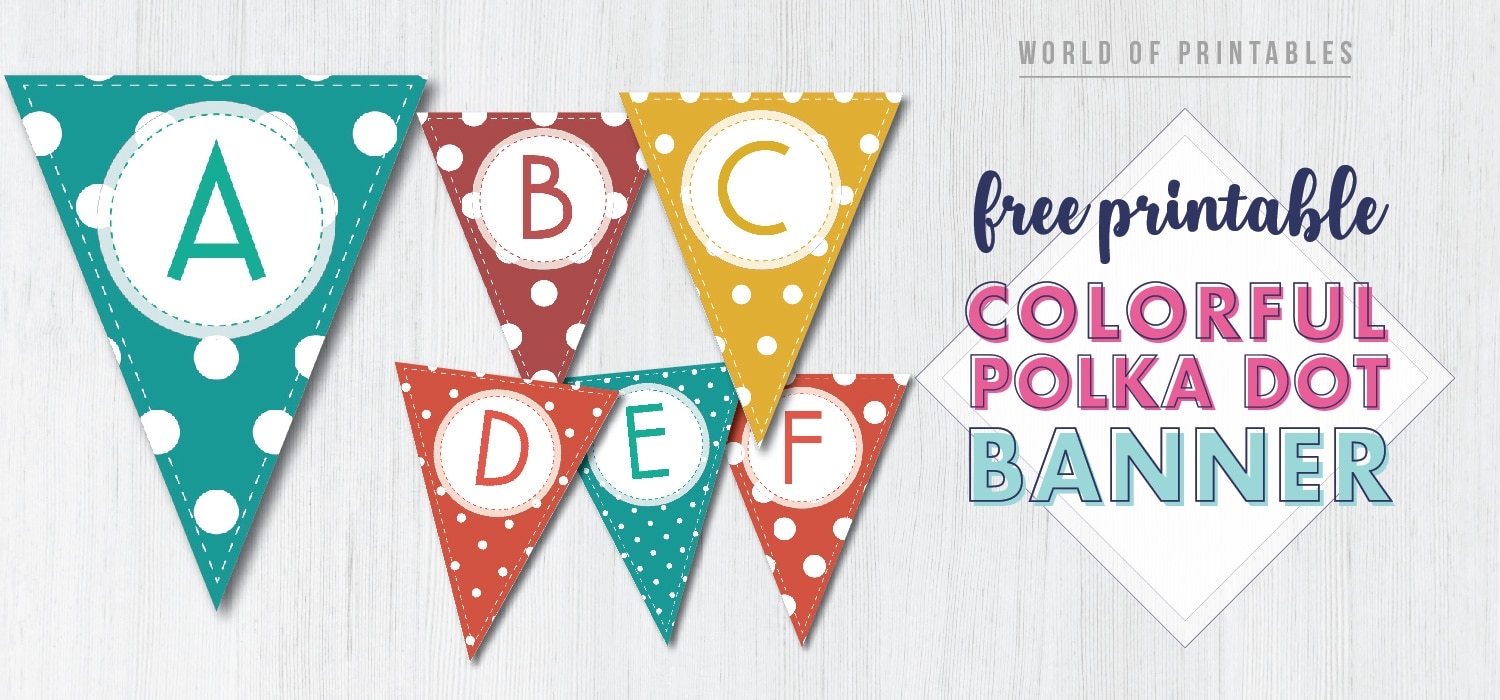Free Printable Polka Dot Banner