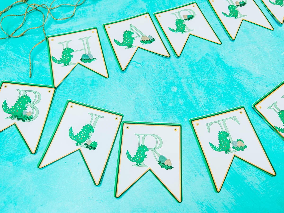 Free Printable Dinosaur Birthday Banner Numbers 0 9 Extraordinary Chaos