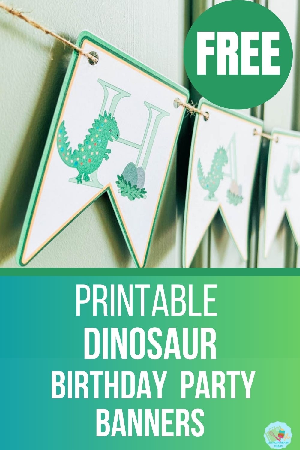 Free Printable Dinosaur Banner Printable