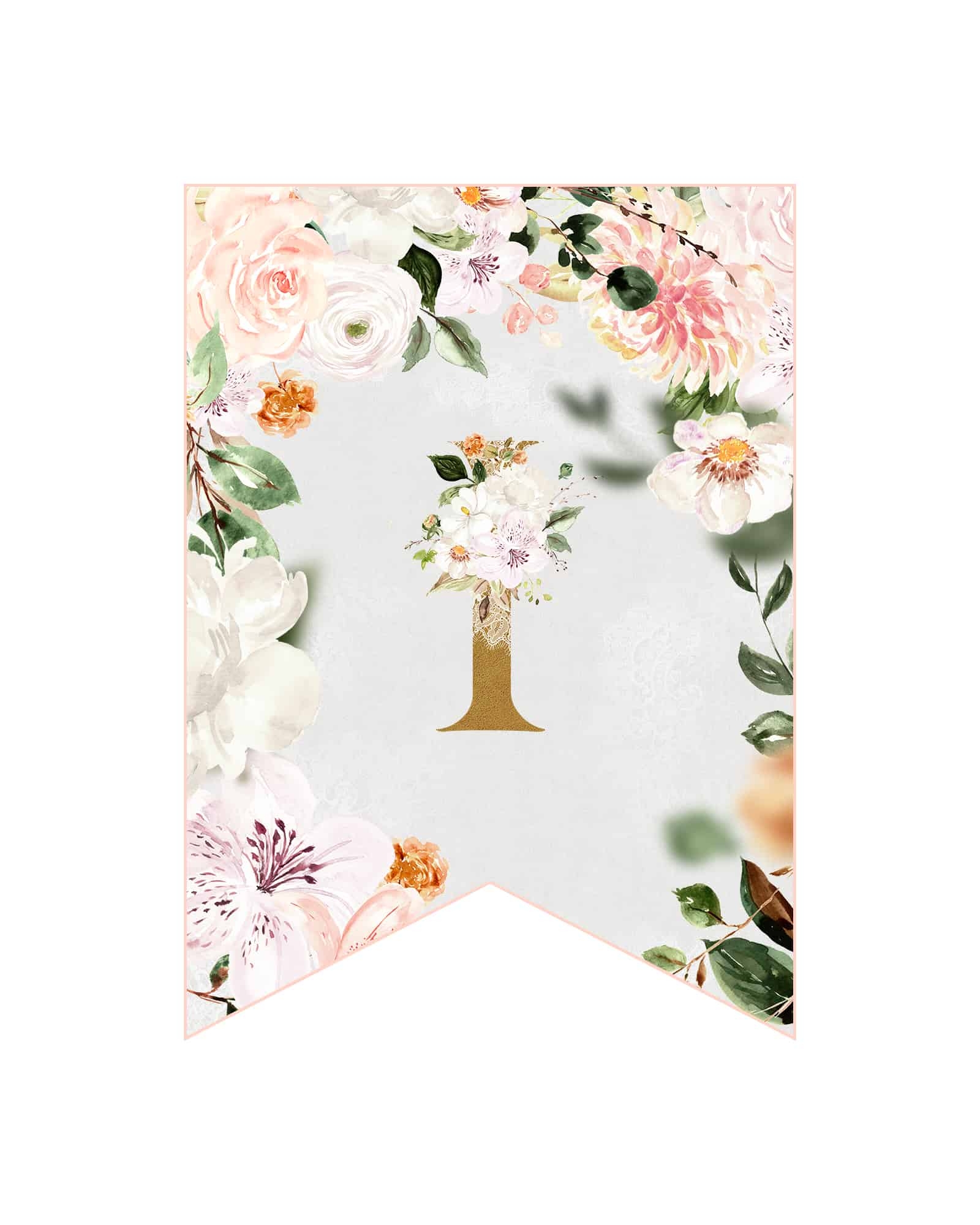 Free Printable Fabulous Floral Banner Set The Cottage Market