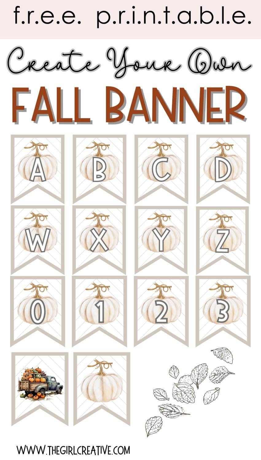 Free Fall Banner Printable