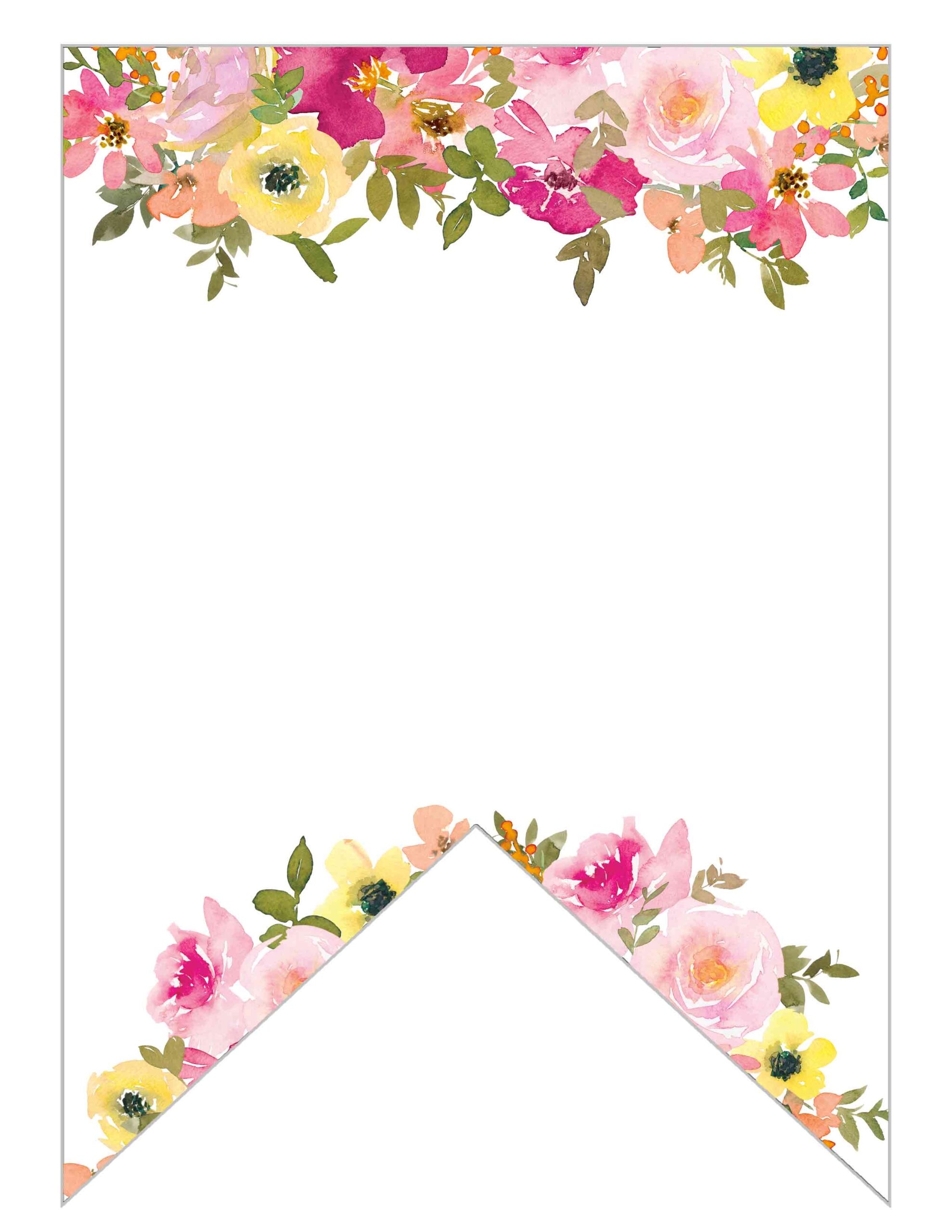 Printable Flower Banner
