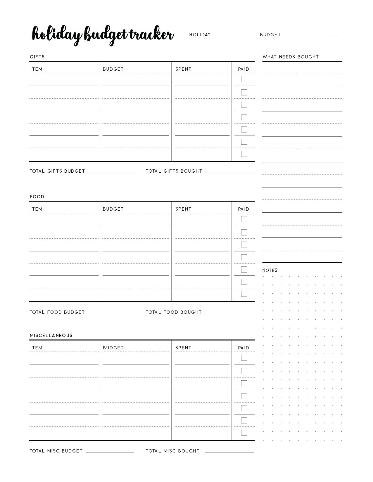Budgeting Planner Printable