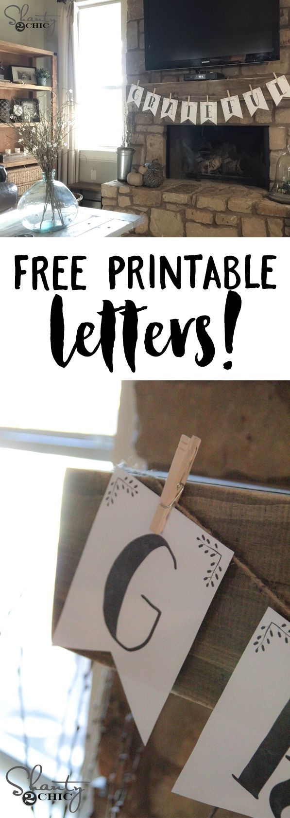 pinterest free printable banner letters
