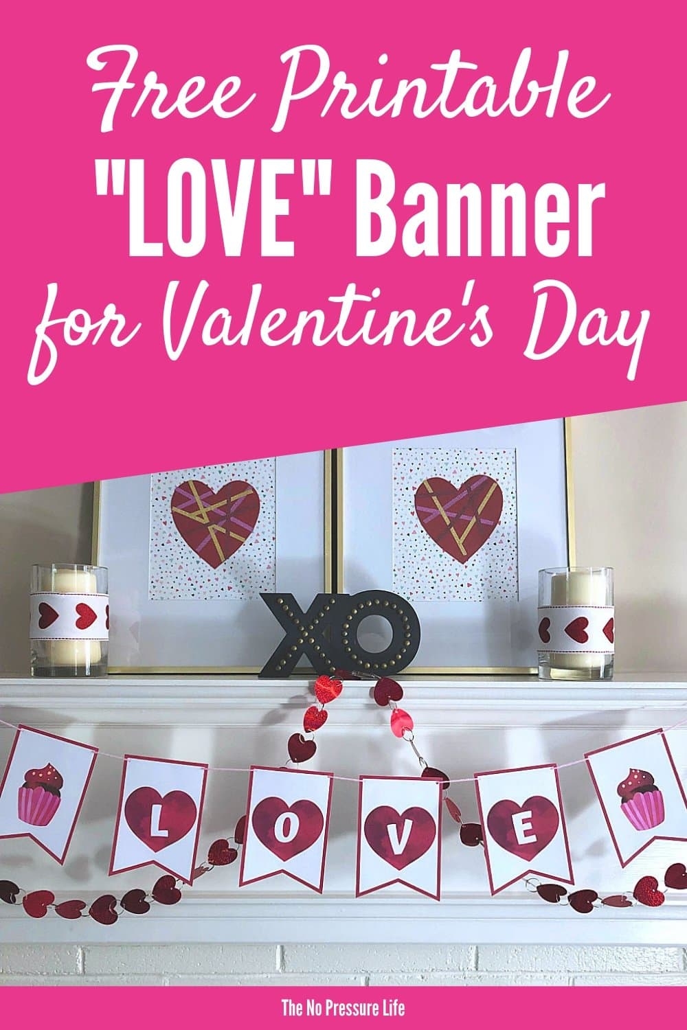 free valentine banner printable