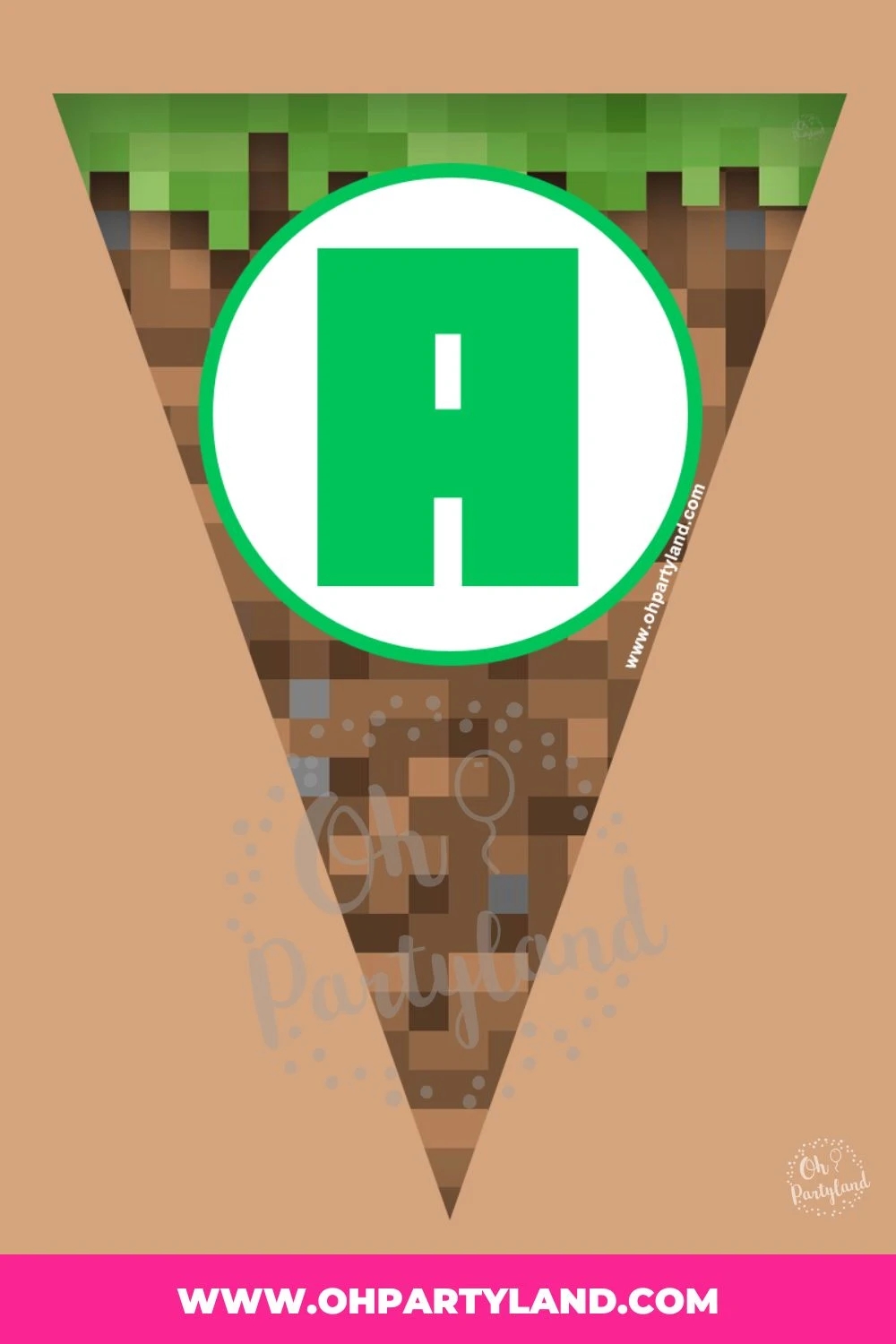 Free Printable Minecraft Birthday Banner Oh Partyland
