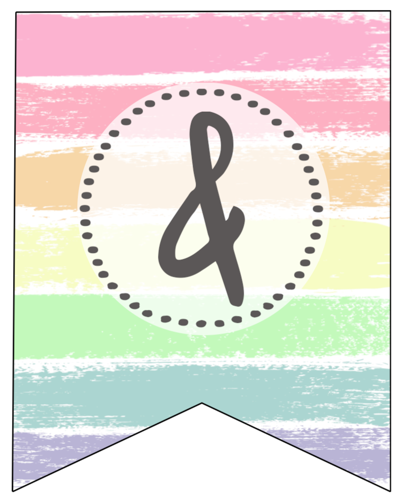 Free Printable Pastel Banner Letters Paper Trail Design