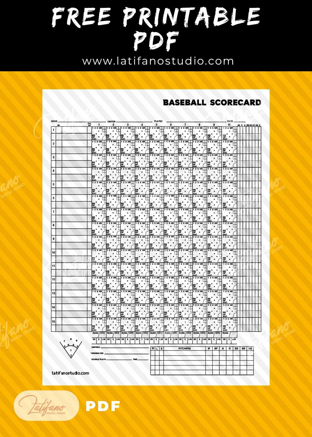 Printable Baseball Score Sheet