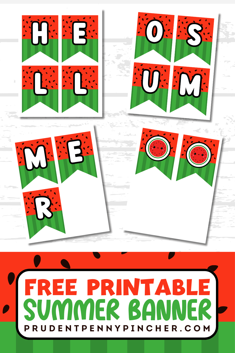 Free Printable Summer Banner Prudent Penny Pincher