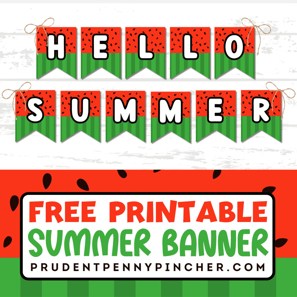 Free Printable Summer Banner Prudent Penny Pincher