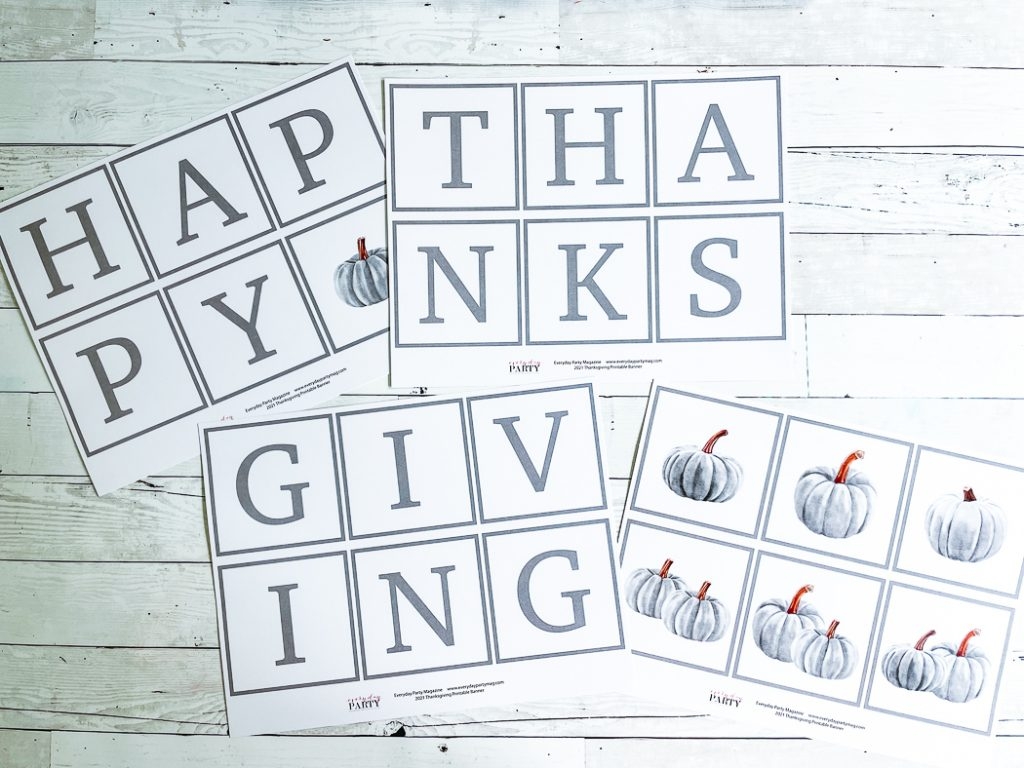 Free Printable Thanksgiving Banner Everyday Party Magazine