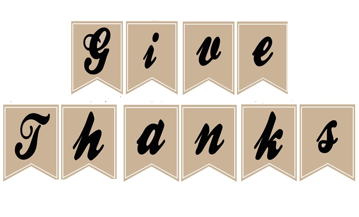 give thanks banner printable