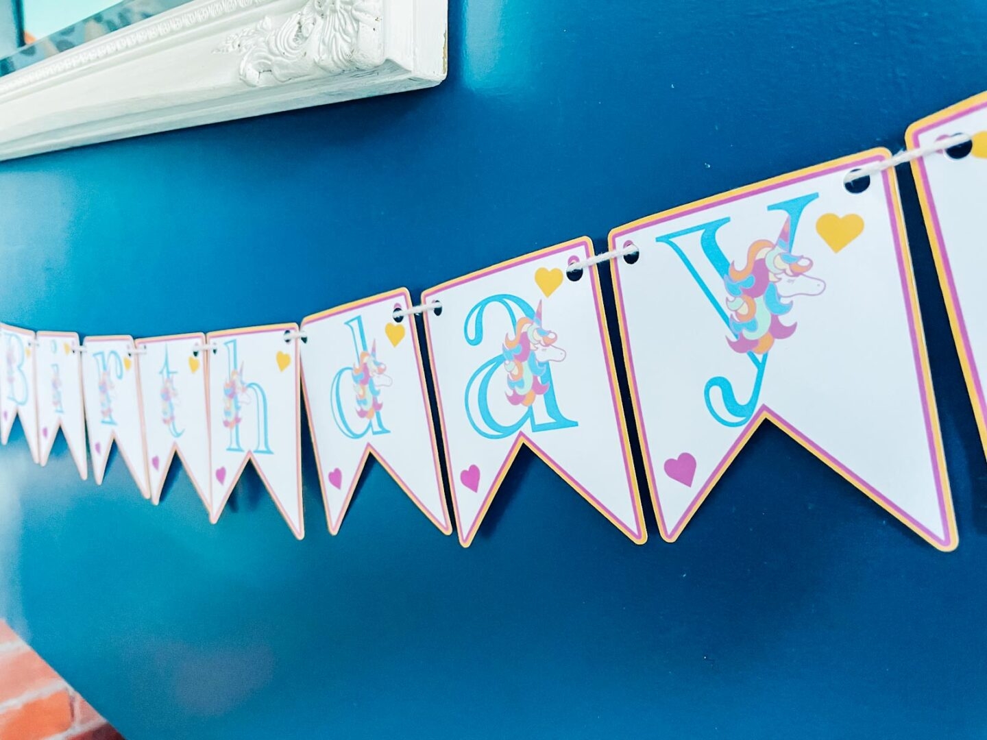 unicorn birthday banner free printable