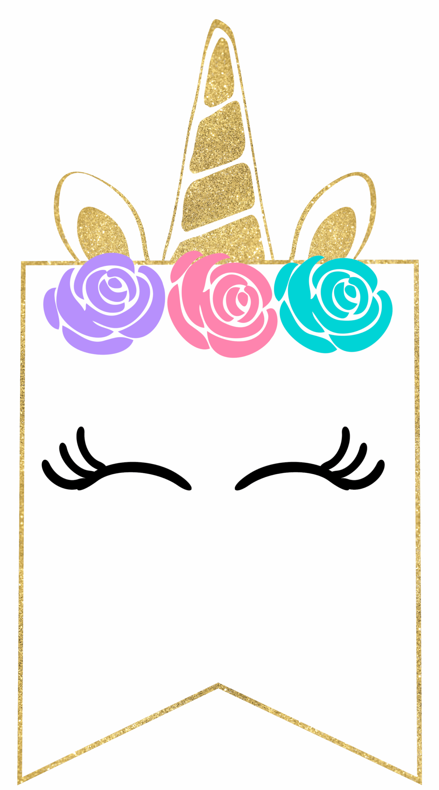 Free Printable Unicorn Decorations Party Banner Paper Trail Design